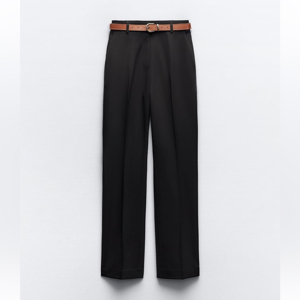Zara straight belted pant. Final Sale